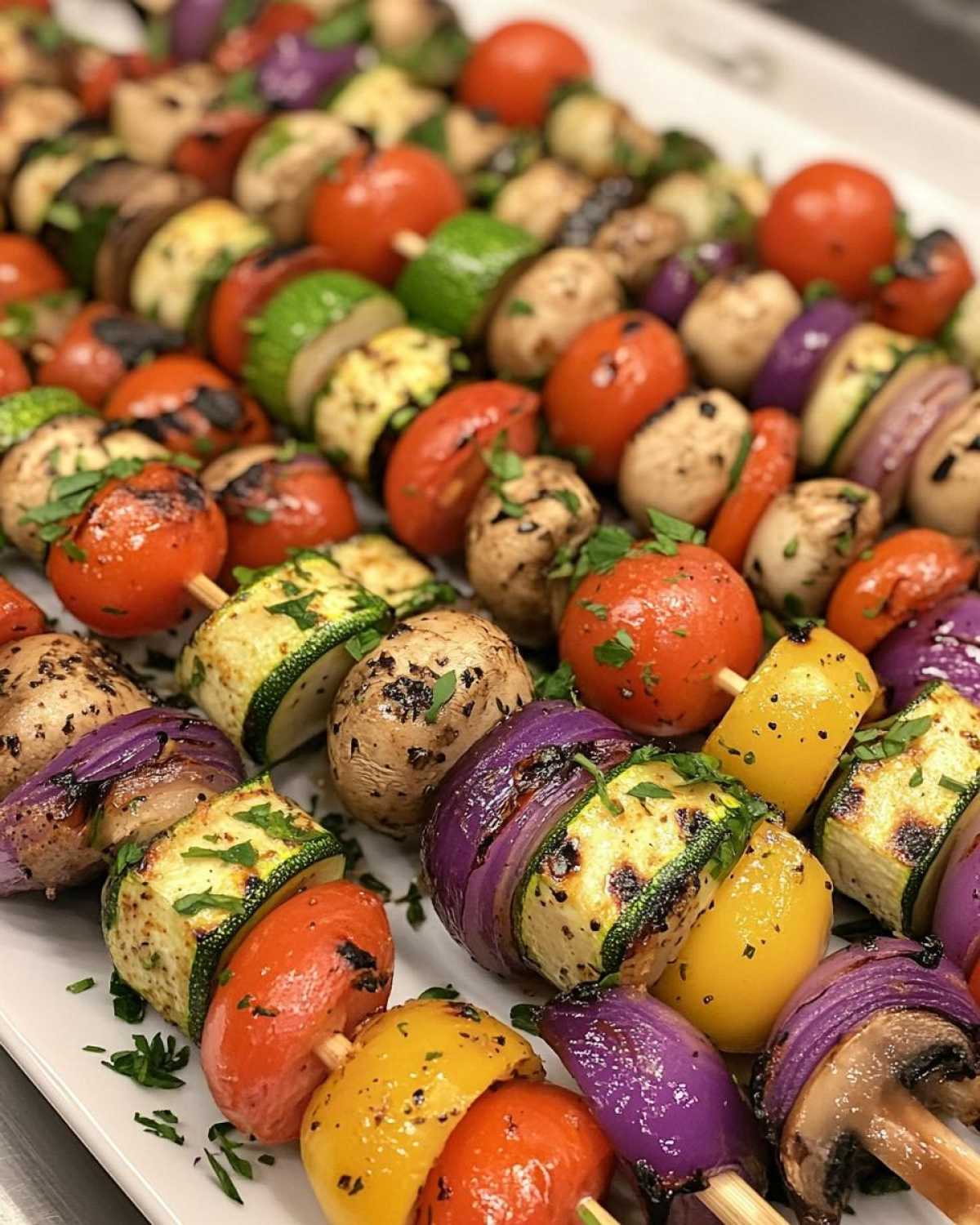 Grilled Vegetable Skewers with Lemon Vinaigrette - detail 1