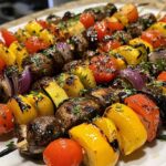 Grilled Vegetable Skewers with Lemon Vinaigrette