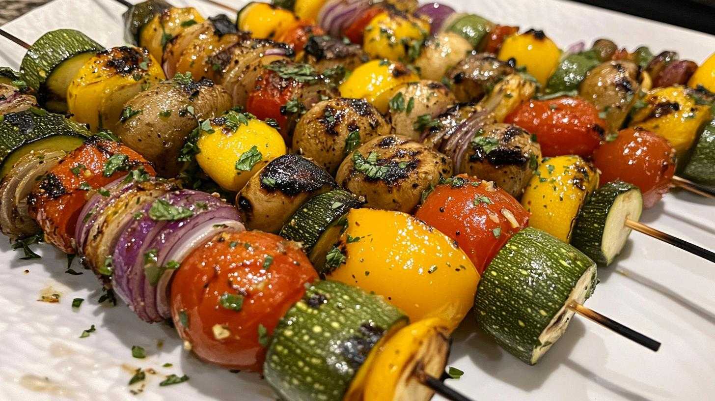 Grilled Vegetable Skewers with Lemon Vinaigrette - detail 3