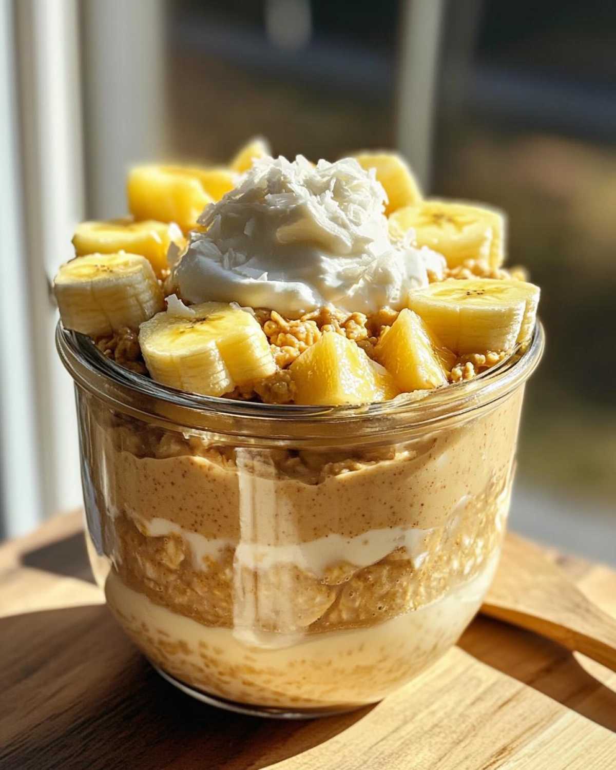 High Protein Tropical Peanut Butter Overnight Oats - detail 2