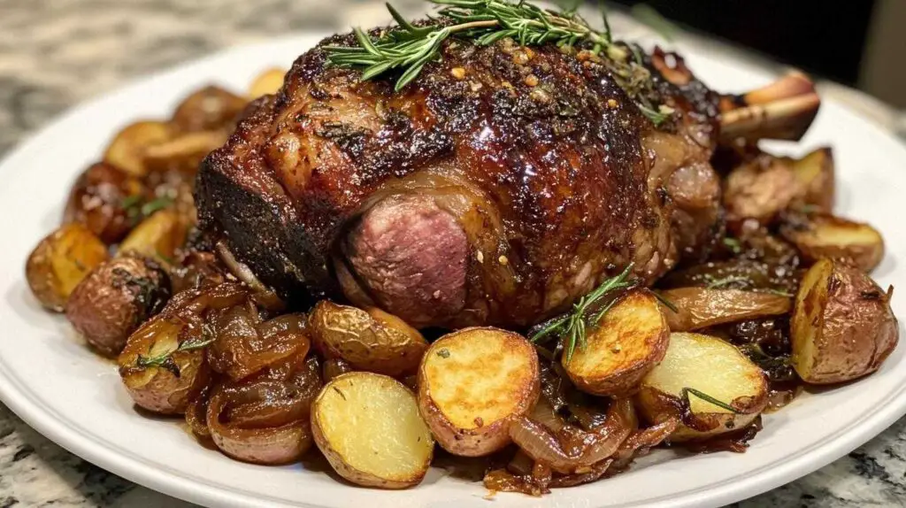 Lamb Shank with Roasted Potatoes