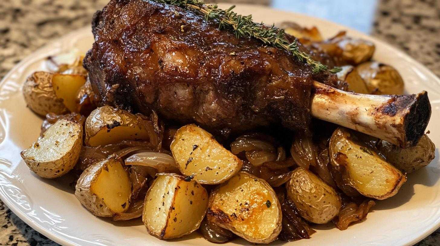 Lamb Shank with Roasted Potatoes - detail 3