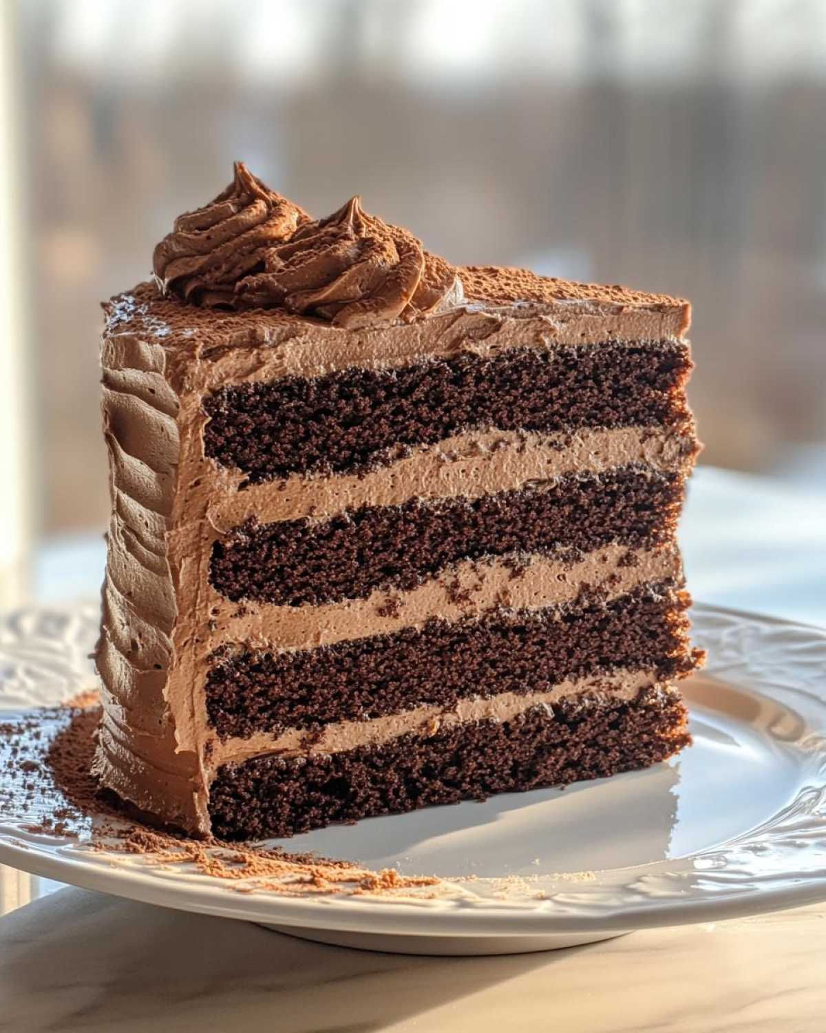 Moist Homemade Chocolate Cake - detail 2