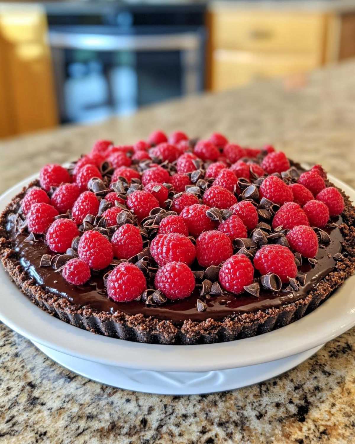No-Bake Chocolate Raspberry Pie - detail 1