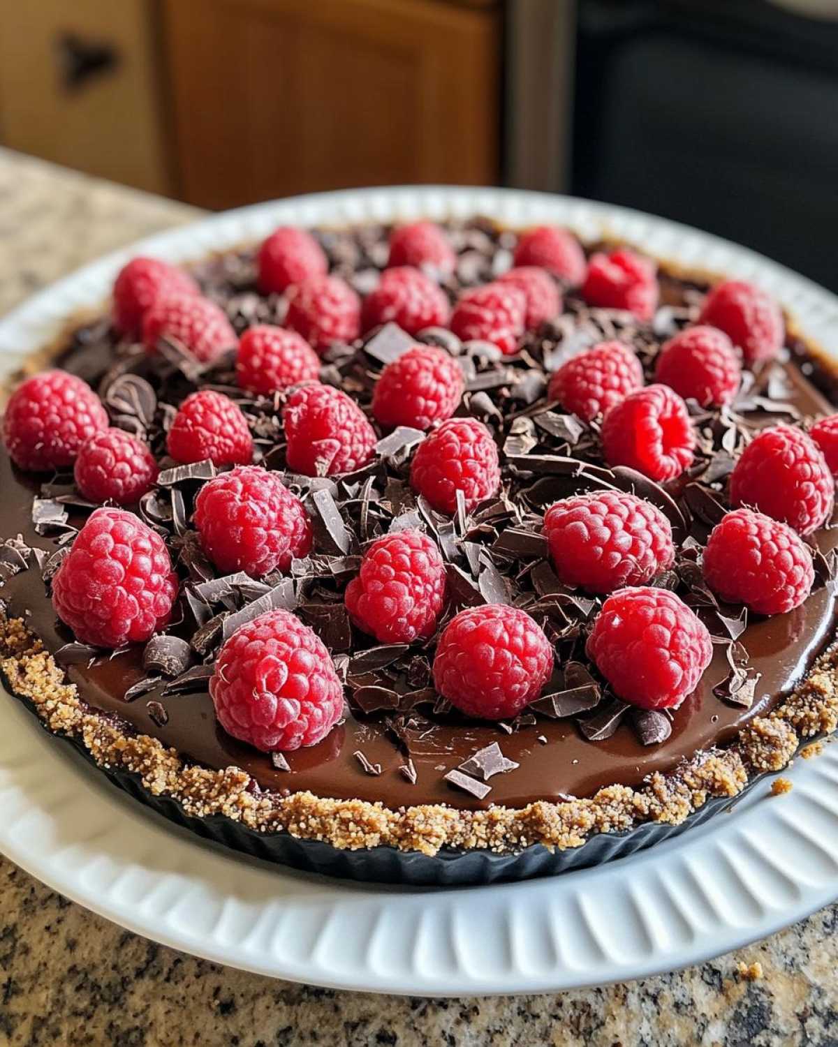 No-Bake Chocolate Raspberry Pie - detail 2
