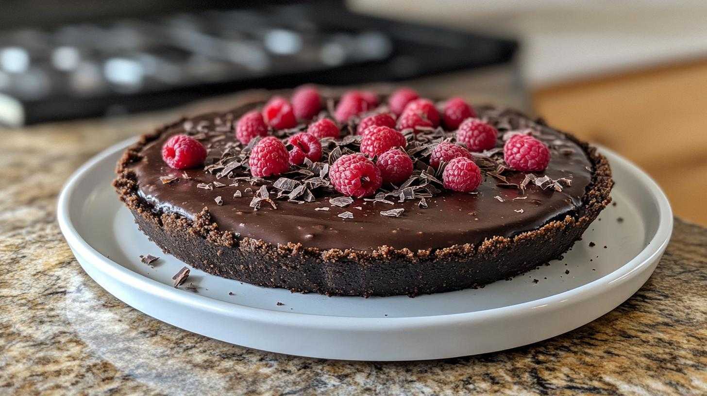 No-Bake Chocolate Raspberry Pie