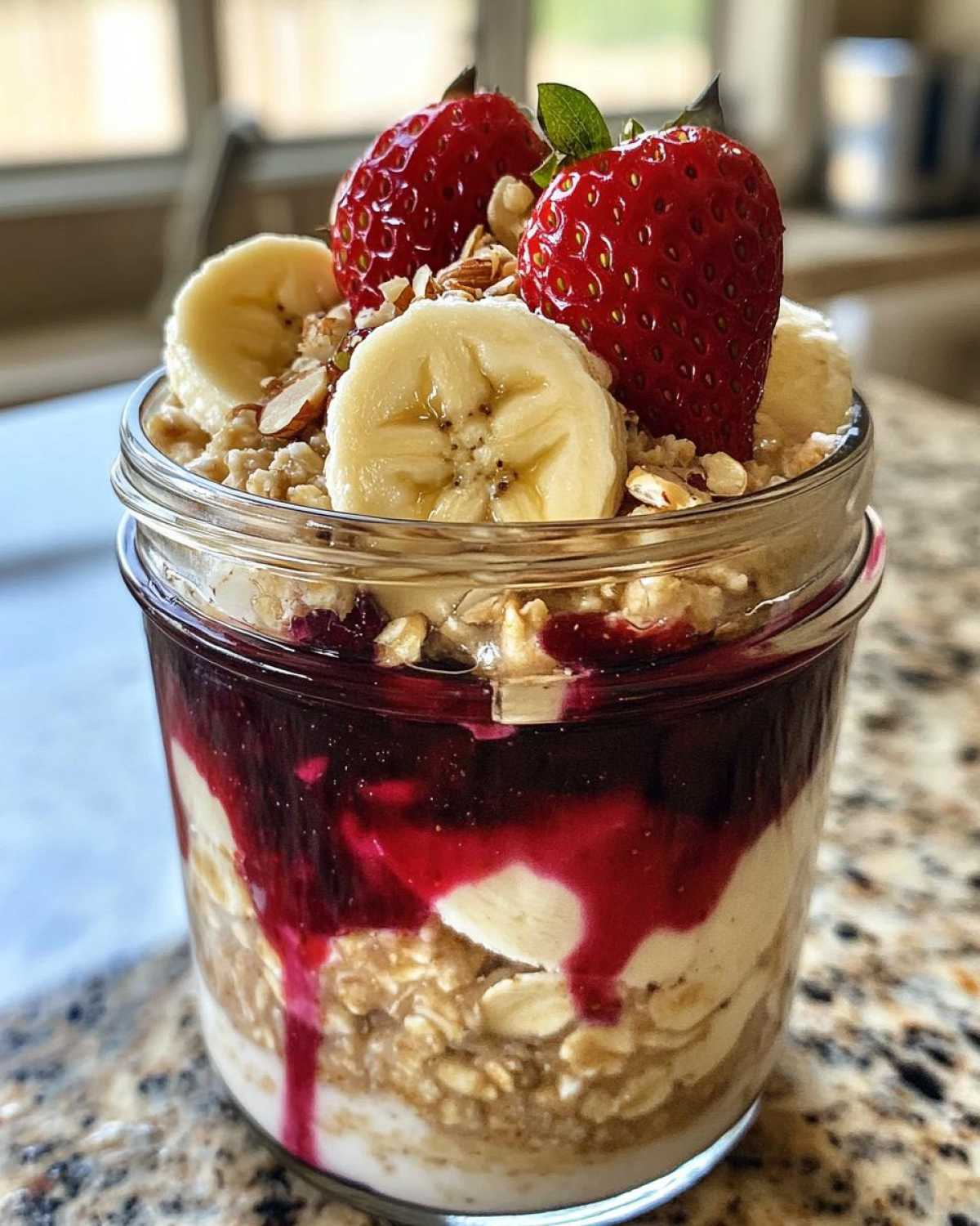 Peanut Butter & Jelly Overnight Oats - detail 2