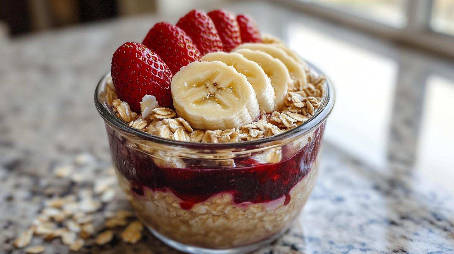 Peanut Butter & Jelly Overnight Oats