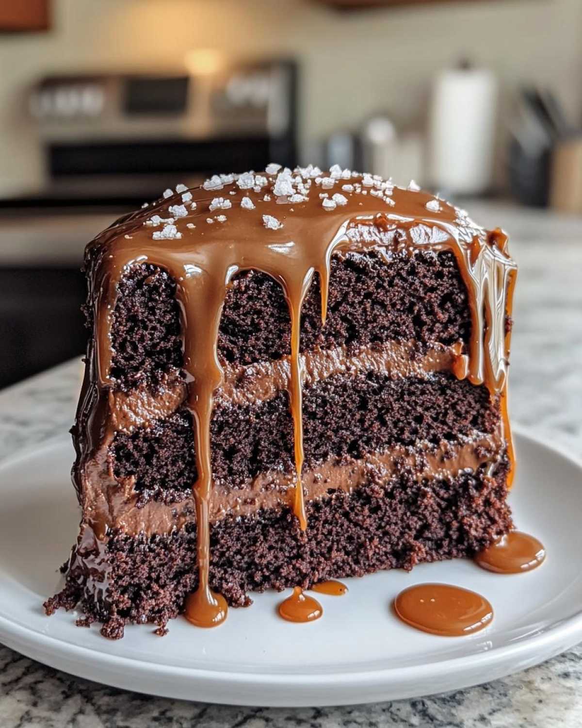 Salted Caramel Chocolate Fudge Cake - detail 3