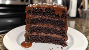 Salted Caramel Chocolate Fudge Cake