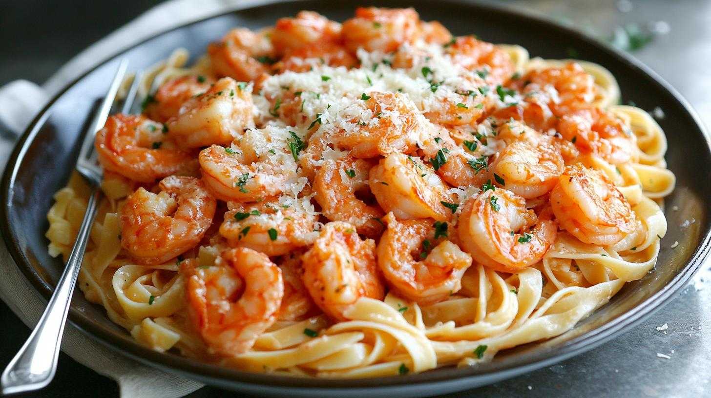 Shrimp Scampi Over Pasta - detail 3