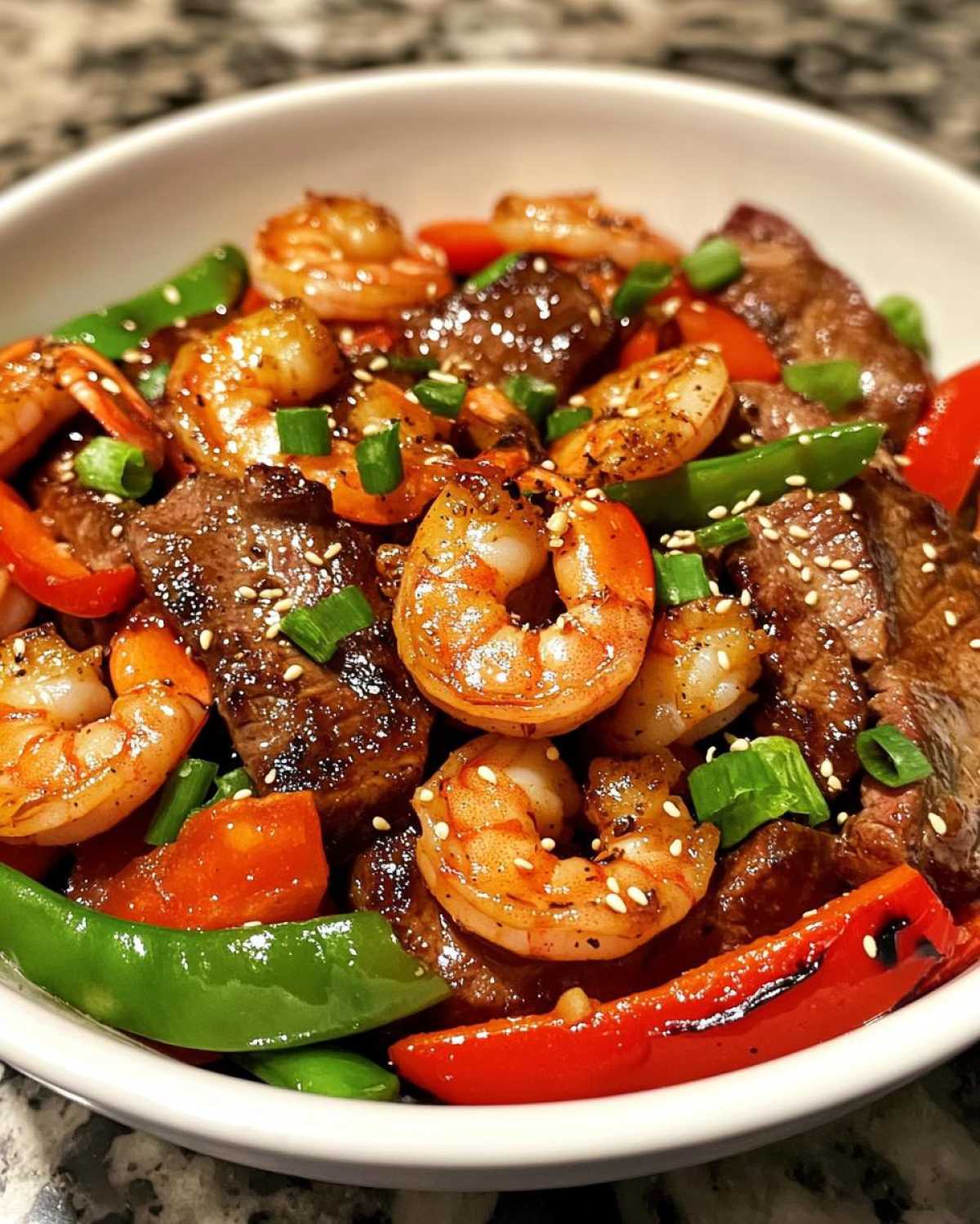 Spicy Garlic Steak and Shrimp Stir Fry - detail 3