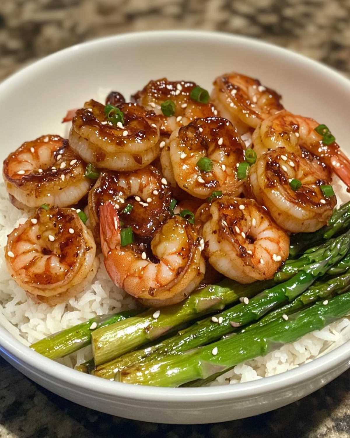 Sweet Chili Shrimp with Asparagus - detail 1