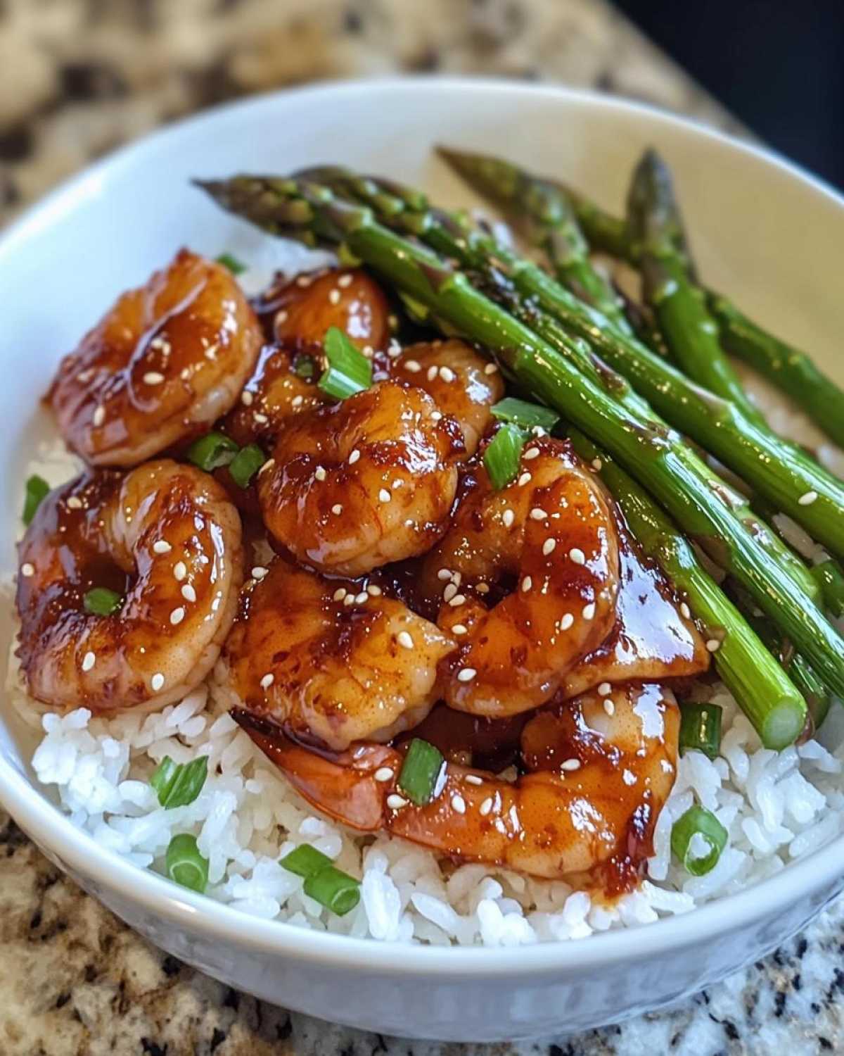 Sweet Chili Shrimp with Asparagus - detail 2