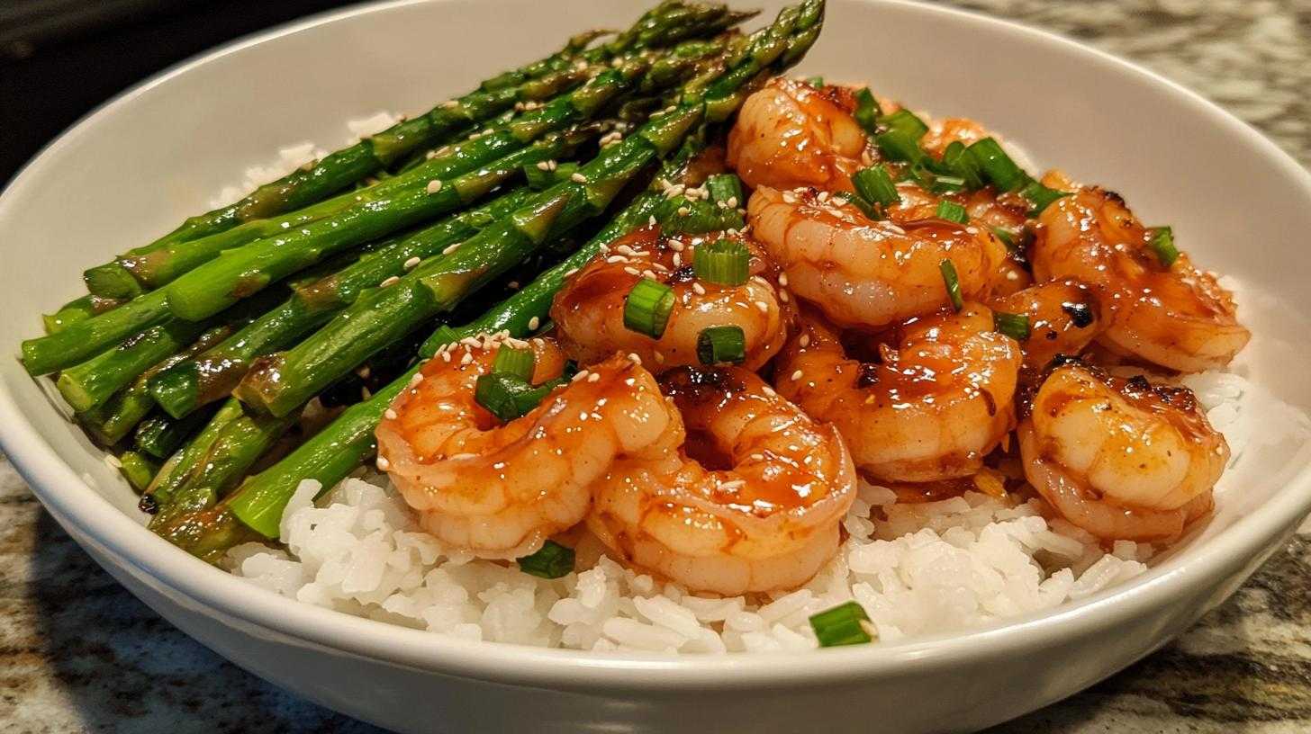 Sweet Chili Shrimp with Asparagus - detail 3