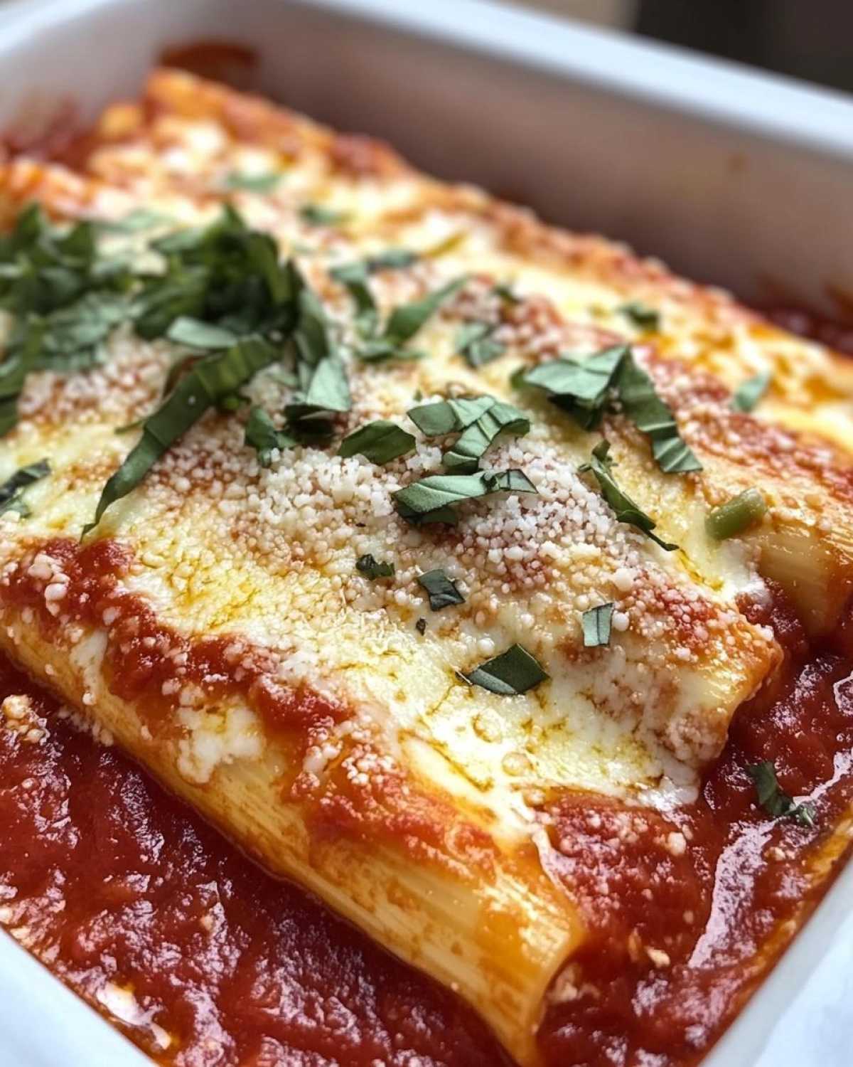 Three Cheese Manicotti - detail 2