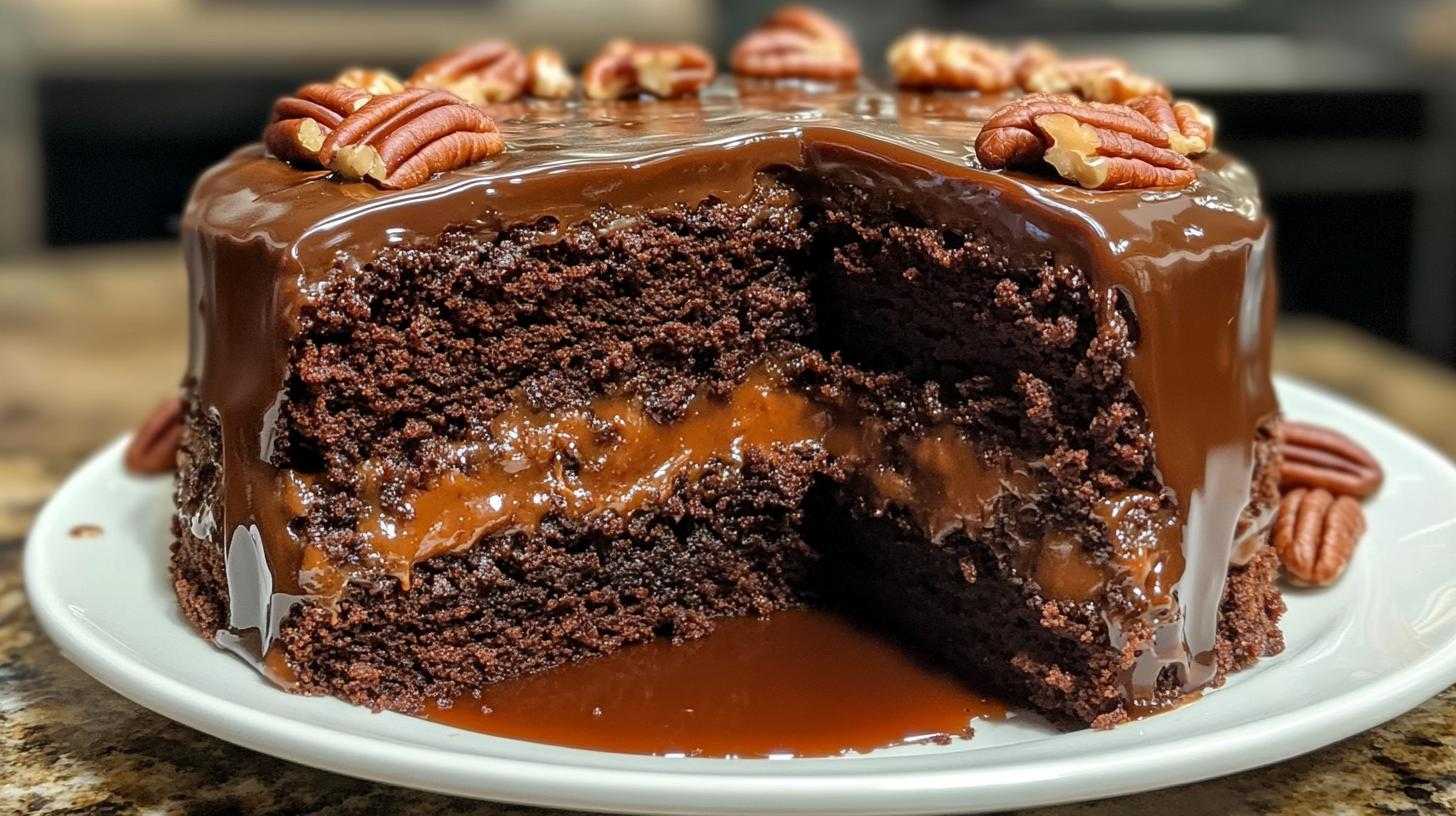 Turtle Caramel Cake