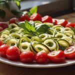 Zucchini Noodles with Pesto and Cherry Tomatoes