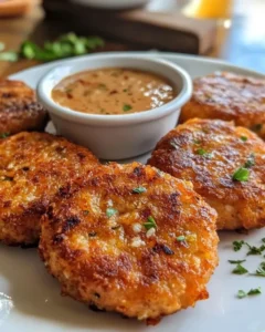 Salmon patty mixture in bowl with chopped onions, bell peppers, and seasonings for Southern Fried Salmon Patties