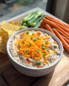 Mixing ingredients for high protein crack dip in glass bowl