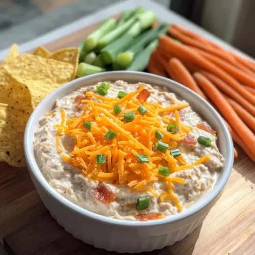 Mixing ingredients for high protein crack dip in glass bowl