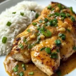 Complete peanut butter chicken dinner with sides