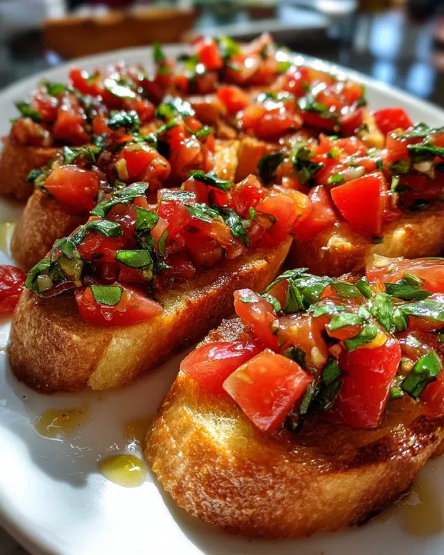 Sliced bread being toasted for Classic Italian Bruschetta