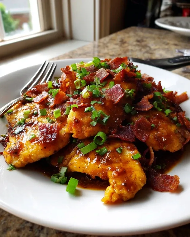 Serving platter of brown sugar bacon chicken tenders with sides