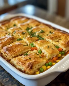 Serving of Red Lobster Chicken Cobbler on a plate