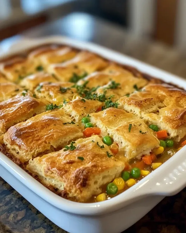 Serving of Red Lobster Chicken Cobbler on a plate