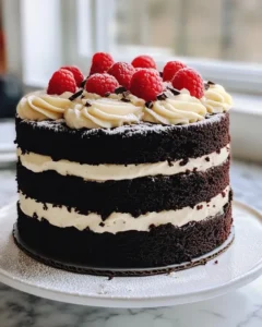 Making black velvet cake batter with cocoa powder and buttermilk