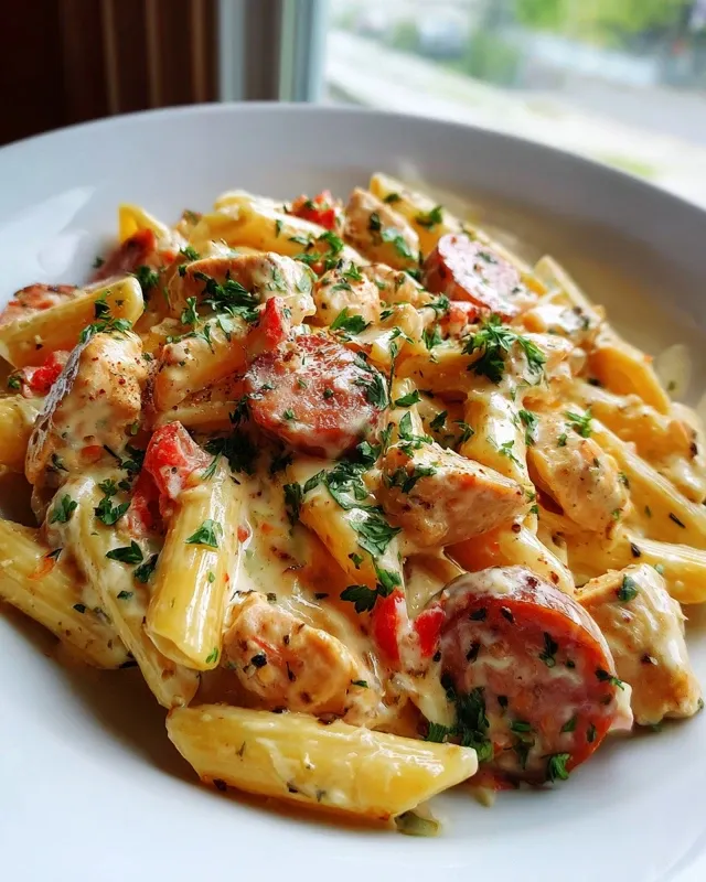  Family dinner table with Creamy Pepper Jack Pasta and sides