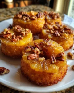Sweet Potato Pineapple Upside Down Donut Rings served with coffee