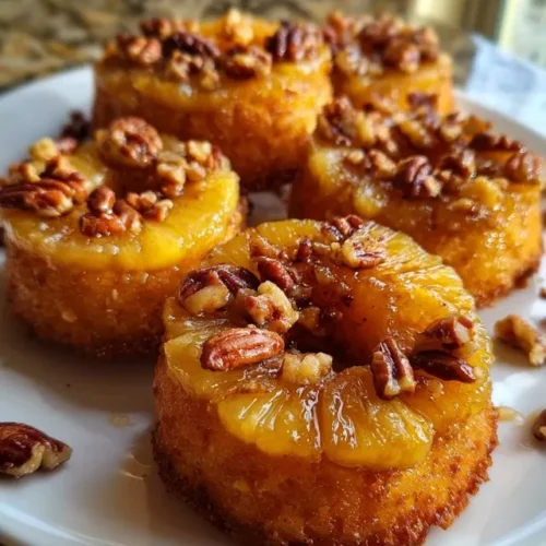 Sweet Potato Pineapple Upside Down Donut Rings served with coffee