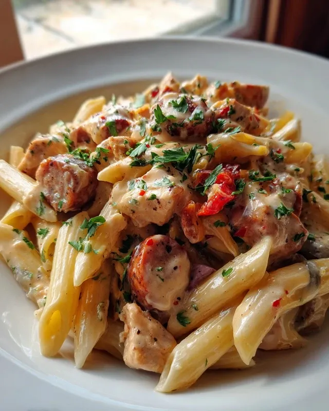  Family dinner table with Creamy Pepper Jack Pasta and sides