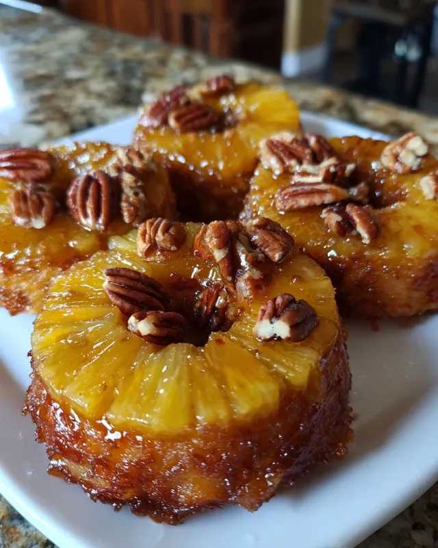 Sweet Potato Pineapple Upside Down Donut Rings served with coffee