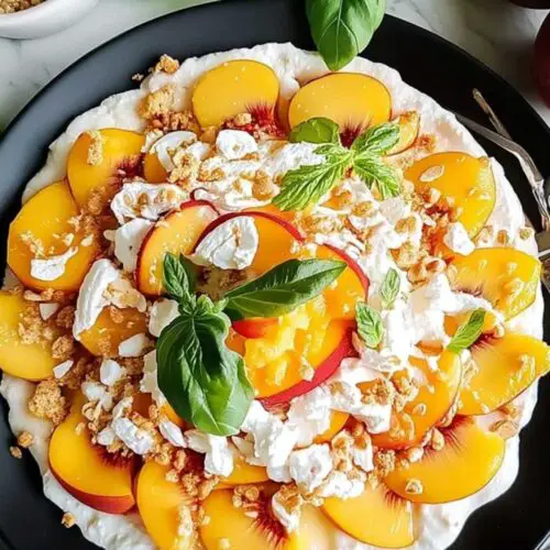 Fresh ingredients for Millionaire Peach Salad including canned peaches marshmallows cream cheese