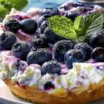 Cottage cheese, oats, blueberries and ingredients for breakfast bake recipe