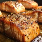 Finished honey mustard baked salmon