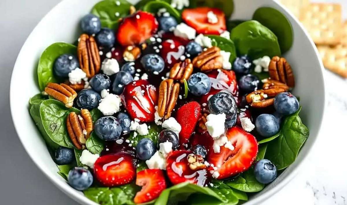 15-Minute Strawberry Spinach Salad Recipe