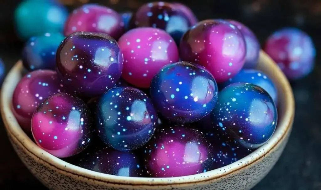 Candy grapes galaxy grapes served at kids birthday party cosmic theme