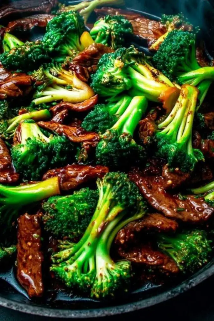 Chinese beef and broccoli recipe ingredients laid out on counter
