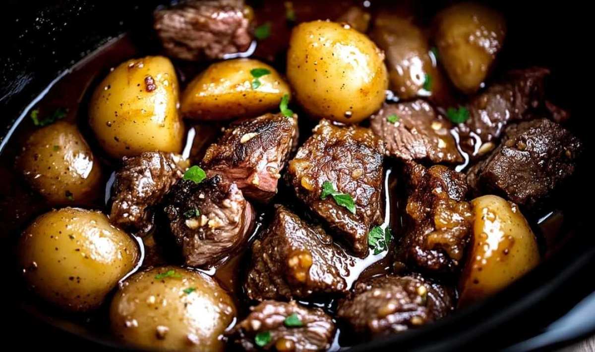 Crockpot Garlic Butter Steak Bites – 4 Hour Comfort