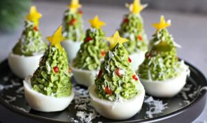 Deviled Egg Christmas Trees (4)