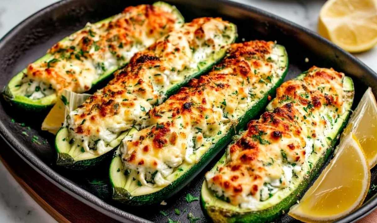 Feta Cheese Stuffed Zucchini in 30 Minutes