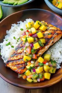 Fresh mango salsa ingredients diced mango cilantro red onion lime