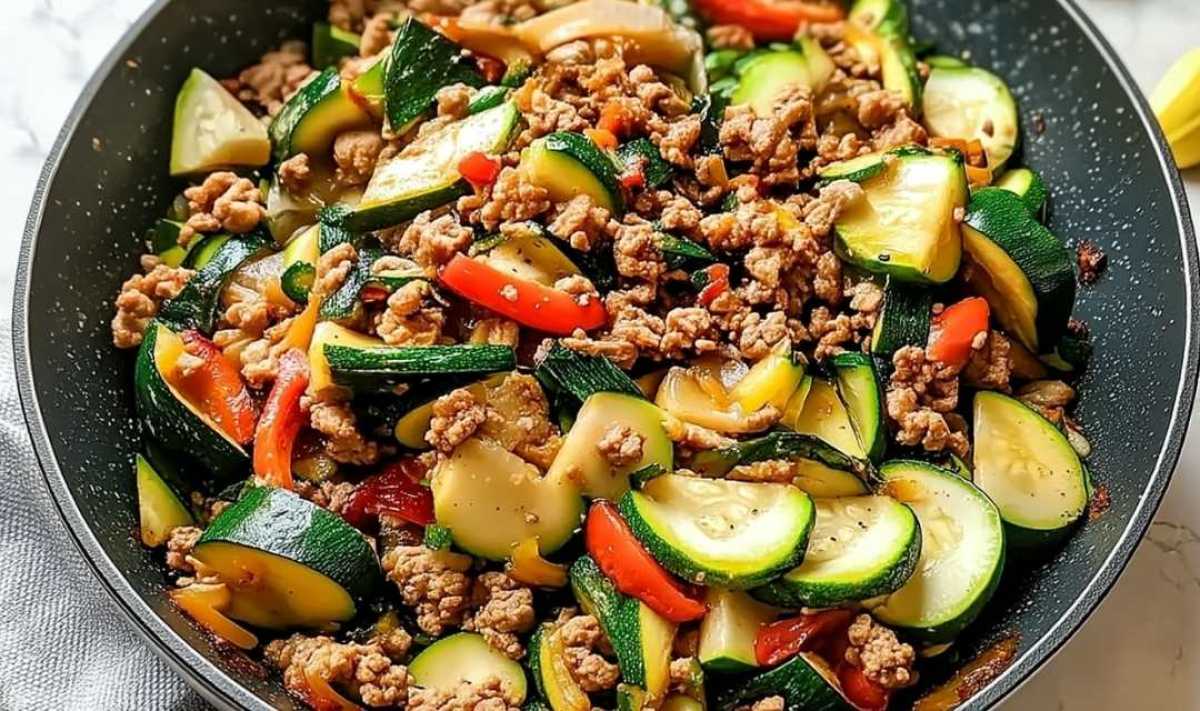 Ground Turkey and Zucchini Skillet in 30 Minutes