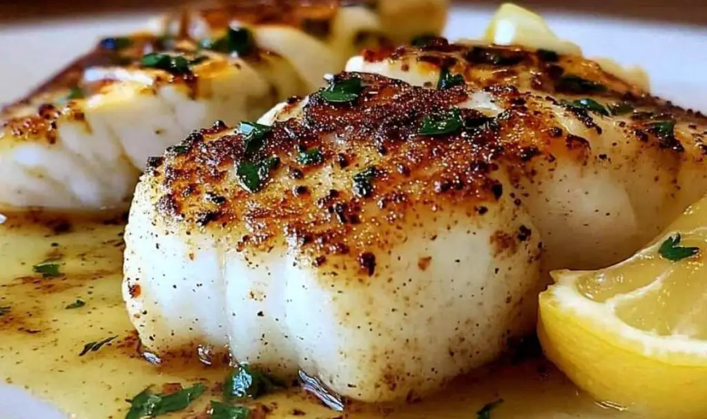 Fresh fish fillets seasoned with salt and pepper for lemon butter fish fillet recipe