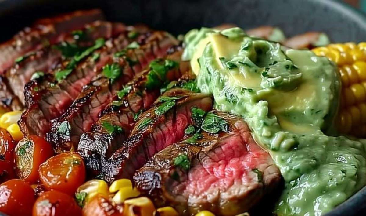 Steak Avocado Roasted Corn Bowl in 40 Minutes