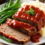 Hands mixing ground beef mixture for warming meatloaf recipe in large bowl